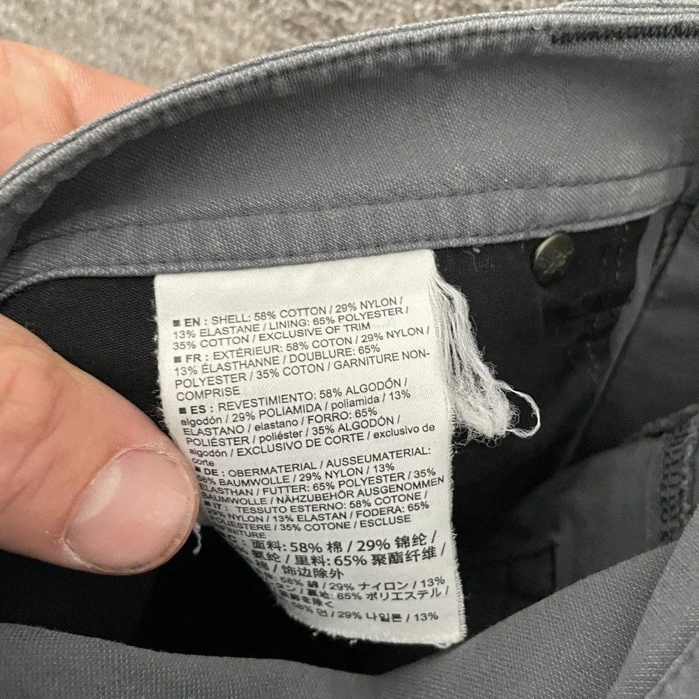 Arc'teryx Levon Pants Mens 29x30 Gray Slim Fit Stretch‎ Chino Travel Casual